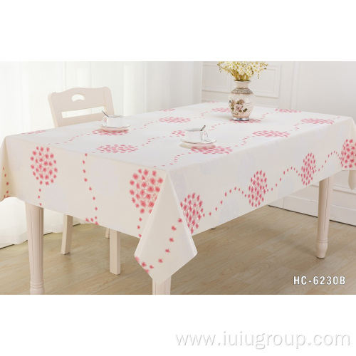 OEM Wholesale Embossed Beautiful Decoration PVC Tablecloth